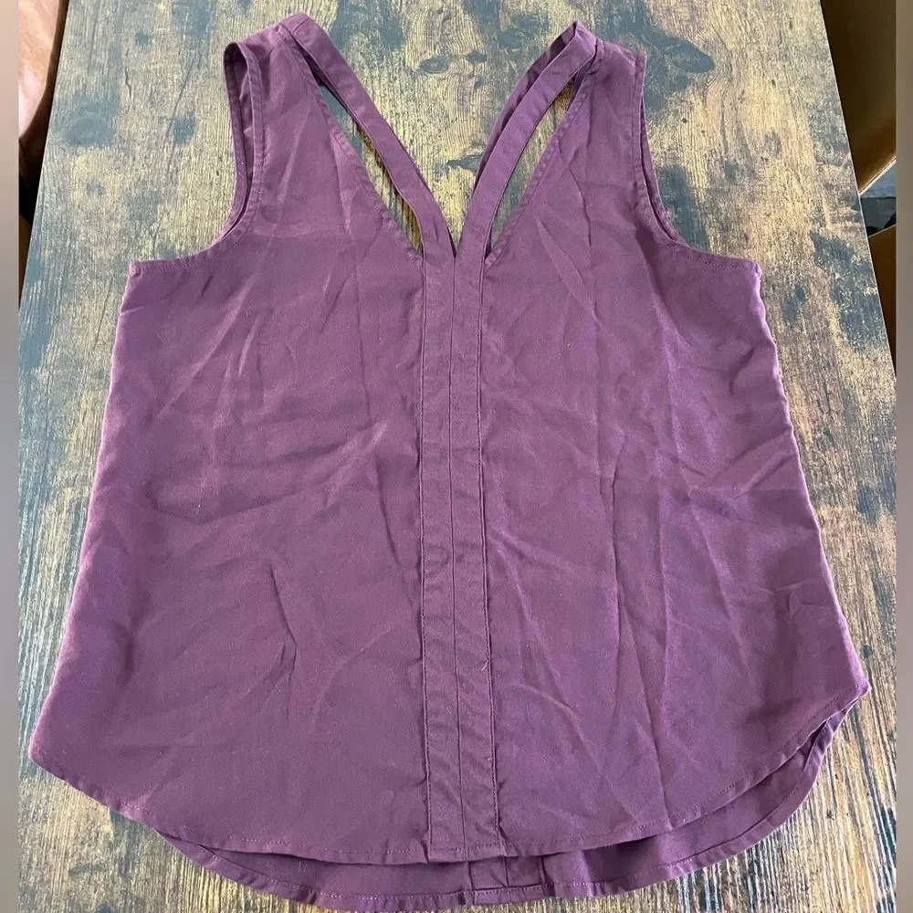 TROUVE burgundy cutout blouse